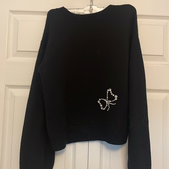 Kate Spade Rhinestone Bow Toss Sweater. Size small. Good condition. - Picture 5 of 5